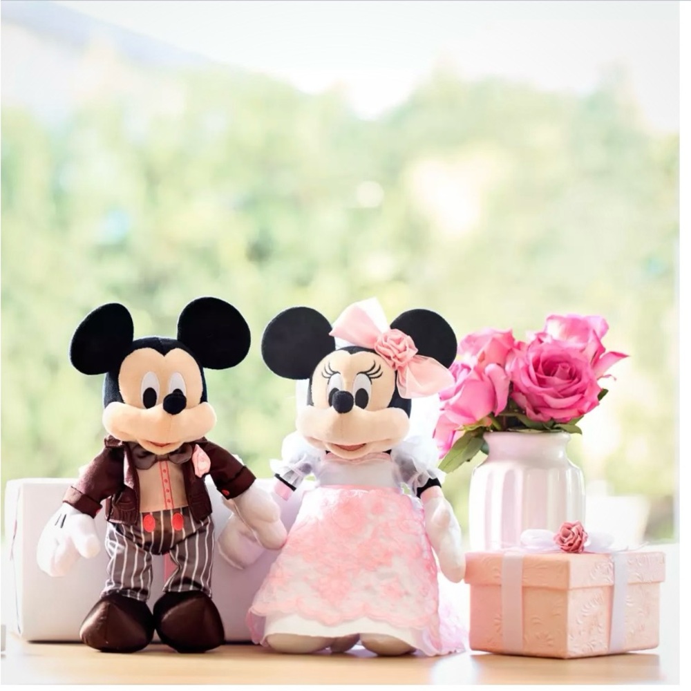 Mickey and Minnie Mouse Bride and Groom Plush Set